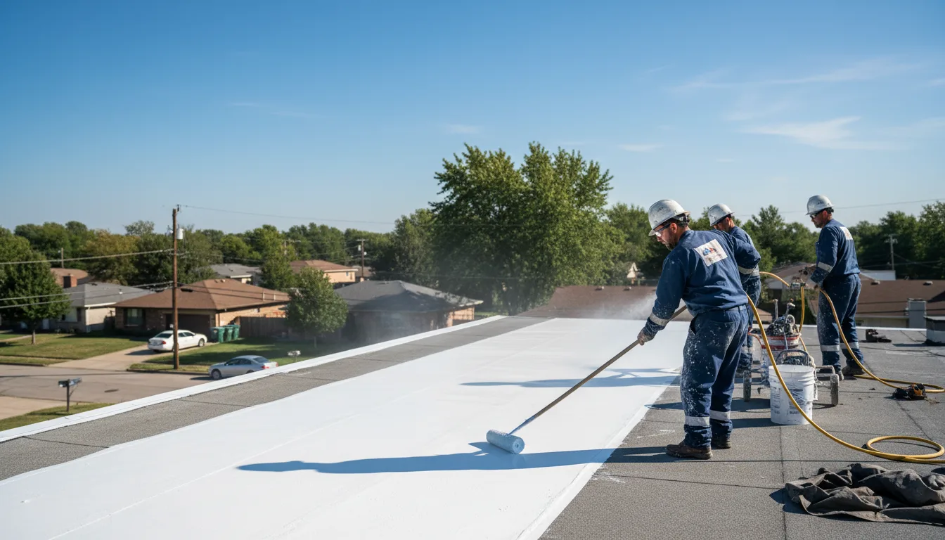 Commercial roof coating in Scotts, MI near me